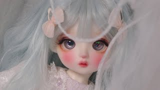 【 ❥ Lina chouchou Limited cherry blossom miyo Unboxing ೀ 】  리나슈슈 체리블라썸 미요 개봉기  구체관절인형  눈오 [upl. by Atterg]