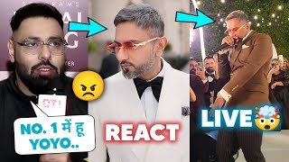 YO YO HONEY SINGH VS BADSHAH ‼️ YOYO REACT 🔥 HONEY SINGH LIVE PERFORMANCE 🤯 GLORY INTRO [upl. by Kee]