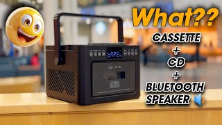 The best Bluetooth Player with Cassette Player amp CD Player  Greadio CDW16 Portable Cassette Record [upl. by Larrabee885]