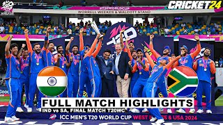 India vs South Africa ICC T20 World Cup 2024 Final Match Highlights  IND vs SA Highlights [upl. by Ecinrahs]