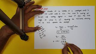 Centrifugal pump numerical problem based on manometric efficiency vane angles and diameters [upl. by Adina]