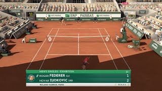 The MOST REALISTIC set I’ve ever played in a tennis game  Federer vs Djokovic in RG 🔥😍 [upl. by Eedrahs]