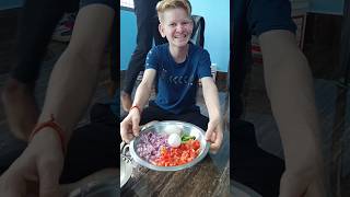 American boy ne banaya egg magie 😍so tasty shorts minivlog shortsfeed [upl. by Ozan]