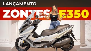 NOVA ZONTES SCOOTER E350 PREÇO CORES PAINEL COM CONECTIVIDADE MELHOR QUE XMAX  LANÇAMENTO ZONTES [upl. by Cathey]