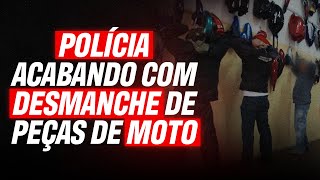 OPERAÇÃO CONTRA COMÉRCIO ILEGAL DE PEÇAS DE MOTO [upl. by Adnirual430]