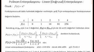 Sayısal Analiz Enterpolasyon Örnek Çözümü 1 [upl. by Croft]