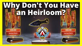 Why you Dont have an Heirloom at Level 500  Apex Legends Heirlooms Explained [upl. by Blaire]