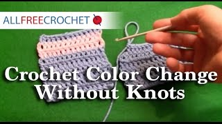 How To Crochet Color Change Without Knots [upl. by Paule370]