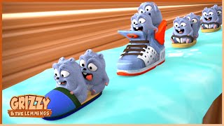 🛝❄️ Icy Slide 🛝❄️ Grizzy amp the lemmings  25 Compilation  🐻🐹 Cartoon for Kids [upl. by Sidra]