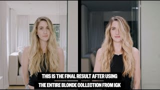 IGK Hair Blonde Toning Collection  Reduce Brassiness and Brighten Your Blonde Hair Instantly [upl. by Ynhoj708]