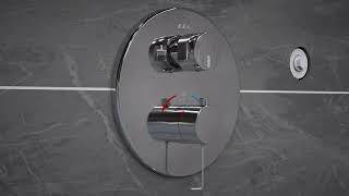 ECA  Thermostatic Concealed Bath Shower Mixer Installation Video [upl. by Ahaelam]