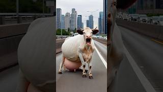 Man help a pregnant cow cow cowlover pregnant treatment babyanimal humanity calf rescue [upl. by Aitnohs]