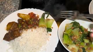 Pork Mechado easy recipe with optional Pak Choi Yummy [upl. by Morley]