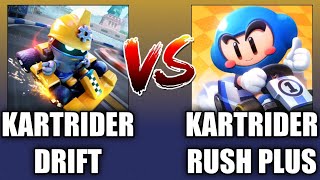 KartRider Drift Vs KartRider Rush Plus  Gameplay FHD [upl. by Htiel]