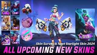 ALL UPCOMING 56 NEW SKINS MOBILE LEGENDS 2024  UPCOMING STARLIGHT SKIN 2024  MLBB [upl. by Nylodnarb557]