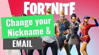 How to change your Nickname and Email on Fortnite  Epic games [upl. by Nylram255]