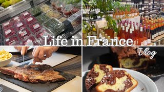 French Grocery Shopping🛒 in Auchan amp Carrefour wine fair Beef and marble cakeLiving in France 🇫🇷 [upl. by Hearn]