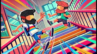 Funny 2D Animation How We Navigate School Stairs 😂 [upl. by Llacam]