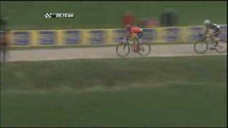 Cancellara wins ParisRoubaix 2010  Highlights in Dutch [upl. by Ahsitil]