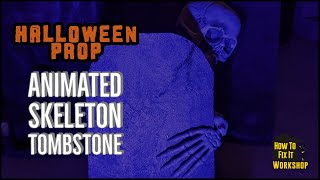 Animated DIY Skeleton Tombstone Yard Decoration  Halloween Prop [upl. by Theola]