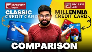 IDFC First Classic Vs IDFC First Millennia Credit Card  Detailed Comparison [upl. by Jorgan]