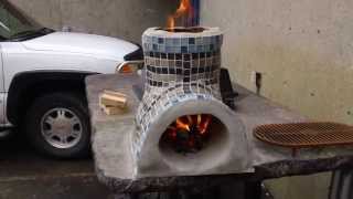 Small Rocket stove for cooking decorative Part 1 [upl. by Henrieta]