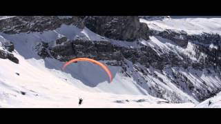 Paraglider at Plaine Morte meteosuisse weather station Crans Montana [upl. by Jacintha]