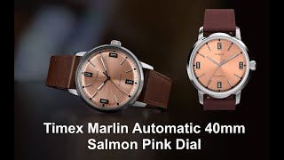 Timex Marlin Automatic 40mm Salmon Pink Dial [upl. by Toft]