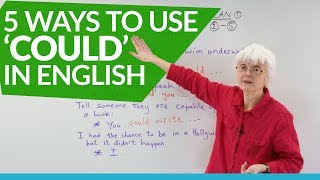 Learn English Grammar How to use the auxiliary verb COULD [upl. by Gladstone]