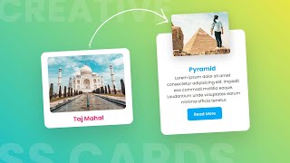 CSS Animated Responsive Cards Hover Effects  Html amp CSS Only [upl. by Kailey]