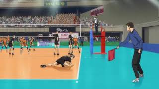 Ryūnosuke Tanaka Super Line Shot Shocks Everyone Karasuno vs Inarizaki Haikyuu To The Top ep 23 [upl. by Brindle297]