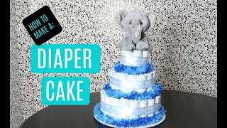 Supplies Needed To Make a Diaper Cake Centerpiece [upl. by Modeerf]