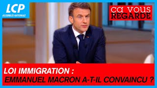 Loi immigration  Emmanuel Macron atil convaincu   Ça vous regarde  211223 [upl. by Rebmyk454]