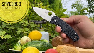 Spyderco Persistence Lightweight кухонный тест ножа [upl. by Ayamahs]