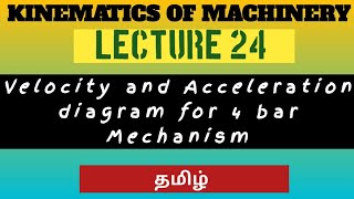 KINEMATICS OF MACHINERY LECT  24 UNIT 2 ANNA UNIVERSITY MECHANICAL ENGINEERING DHRONAVIKAASH [upl. by Aitselec]