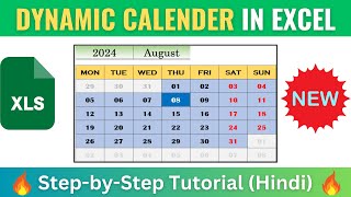 How to Create a Dynamic Calendar in Excel  No VBA exceltutorial excel [upl. by Ellinehc730]