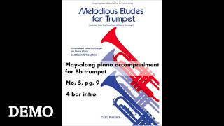 Bordogni Etude 5 Piano Accompaniment from Melodious Etudes for Trumpet [upl. by Acirederf]