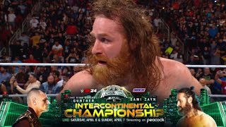 Sami Zayn Wins Gauntlet Match  Sami Zayn vs Gunther Official WWE Raw Highlights 2024 [upl. by Aicsile]