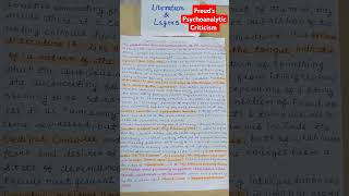 Sigmund Freuds Psychoanalytic Criticism  Notes [upl. by Mariele]