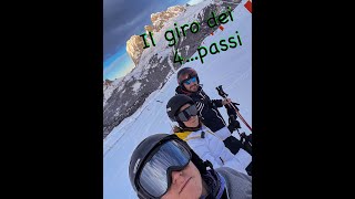 il giro dei 4 passi con gli sciSenso orario Sellaronda Arancione [upl. by Inafetse984]