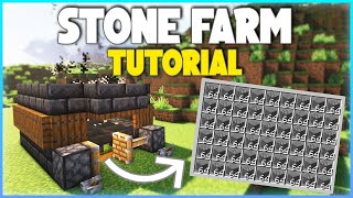 Minecraft EASY Stone Farm Tutorial 120 15000 PH [upl. by Asiel]