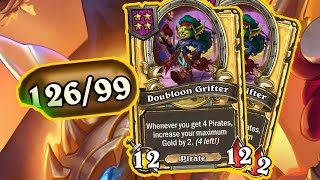 Double Golden Doubloon Grifter Hits The Max Gold Cap So Fast  Dogdog Hearthstone Battlegrounds [upl. by Anyahs631]