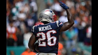 Sony Michel  Every Touchdown amp 20 yard run  New England Patriots [upl. by Radnaxela]