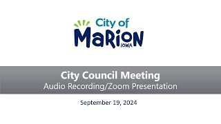 City Council  AudioPresentation  91924 [upl. by Atteram]