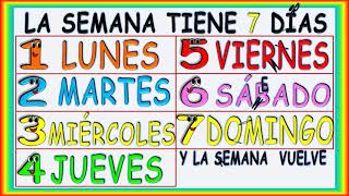 DÍAS DE LA SEMANA PARA NIÑOS DAYS OF THE WEEK IN SPANISH FOR KIDS [upl. by Ris]