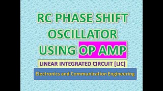 RC Phase Shift Oscillator Using OP AMP [upl. by Kimberly187]