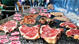 Italy Street Food Giant TBone Steaks Bistecca Fiorentina Gusti di Frontiera Gorizia [upl. by Ellette]