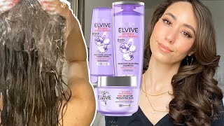 Hair wash routine using Loreal Elvive Hydra Boost Range [upl. by Lladnew]