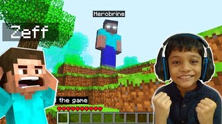 SAVING MY BROTHER FROM HEROBRINE IN MINECRAFT [upl. by Aillemac950]