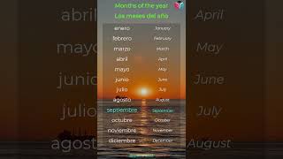 Months of The Year in Spanish  Los meses del año [upl. by Dietrich]